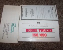 1981 Dodge Trucks 150 250 350 450 Owner's Manual Set