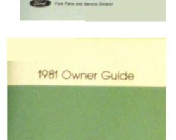 1981 Ford Granada Owner's Manual Set