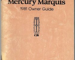 1981 Mercury Grand Marquis Owner's Manual