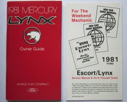 1981 Mercury Lynx Owner's Manual Set