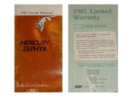 1981 Mercury Zephyr Owner's Manual Set