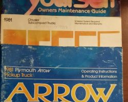 1981 Plymouth Arrow Truck Owner's Manual Set