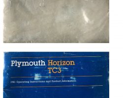 1981 Plymouth Horizon & TC3 Owner's Manual Set