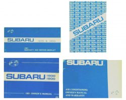 1981 Subaru 1600 & 1800 Owner's Manual Set