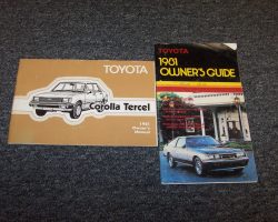 1981 Toyota Corolla Tercel Owner's Manual Set