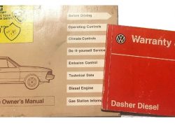 1981 Volkswagen Dasher Owner's Manual Set