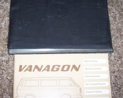 1981 Volkswagen Vanagon Owner's Manual Set