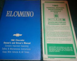 1982 Chevrolet El Camino Owner's Manual Set