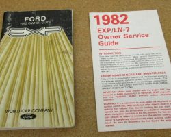 1982 Ford EXP Owner's Manual Set