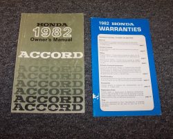 1982 Honda Accord Owner's Manual Set