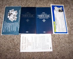 1982 Lincoln Town Car Owner's Manual Set