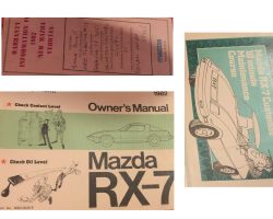 1982 Mazda RX-7 Owner's Manual Set