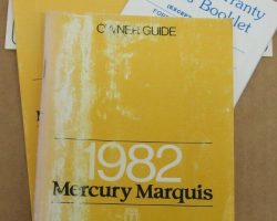 1982 Mercury Marquis Owner's Manual Set