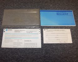 1982 Plymouth Reliant Owner's Manual Set