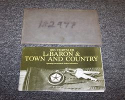 1983 Chrysler Lebaron, Town & Country Owner's Manual Set