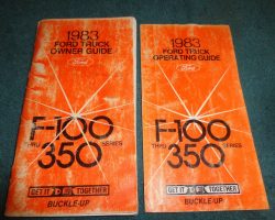 1983 Ford F-Series Truck 100-350 Owner's Manual Set