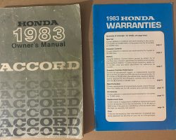 1983 Honda Accord Owner's Manual Set
