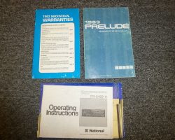 1983 Honda Prelude Owner's Manual Set