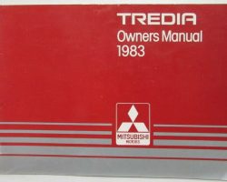 1983 Mitsubishi Tredia Owner's Manual