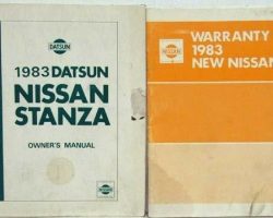 1983 Nissan Stanza Owner's Manual Set