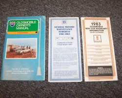 1983 Oldsmobile Firenza Owner's Manual Set