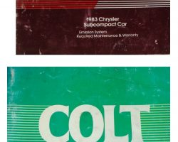 1983 Plymouth Colt Owner's Manual Set