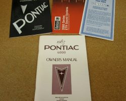 1983 Pontiac 6000 Owner's Manual Set