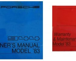 1982 Porsche 944 Owner's Manual Set