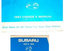 1983 Subaru 1600 & 1800 Owner's Manual Set