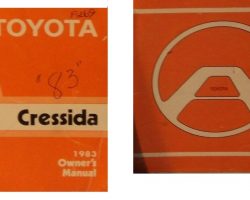 1983 Toyota Cressida Owner's Manual Set