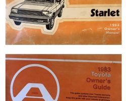 1983 Toyota Starlet Owner's Manual Set