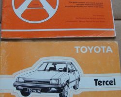 1983 Toyota Tercel Owner's Manual Set