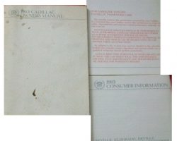 1983 Cadillac Deville, Fleetwood Brougham Owner's Manual Set