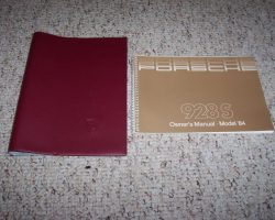 1984 Porsche 928S Owner's Manual Set