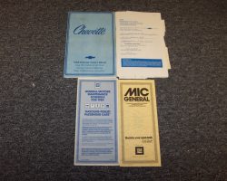 1984 Chevrolet Chevette Owner's Manual Set