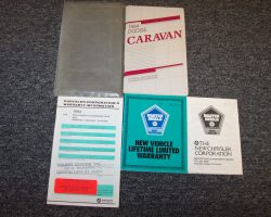 1984 Dodge Caravan Owner's Manual Set