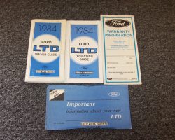 1984 Ford LTD Owner's Manual Set