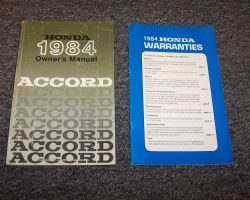 1984 Honda Accord Owner's Manual Set