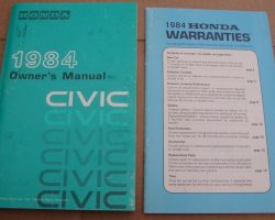1984 Honda Civic Owner's Manual Set