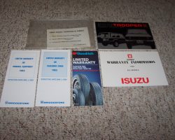 1984 Isuzu Trooper II Owner's Manual Set