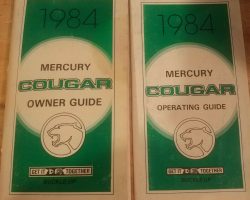1984 Mercury Cougar Owner's Manual Set