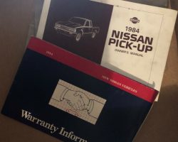 1984 Nissan Pick-Up Owner's Manual Set