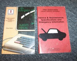 1984 Oldsmobile Omega Owner's Manual Set