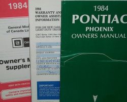 1984 Pontiac Phoenix Owner's Manual Set