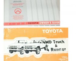 1984 Toyota 4WD Truck & 4Runner Owner's Manual Set