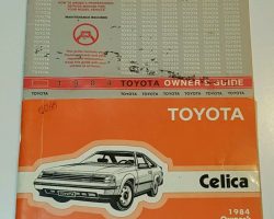 1984 Toyota Celica Owner's Manual Set