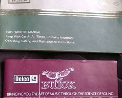 1985 Buick Riviera Owner's Manual Set