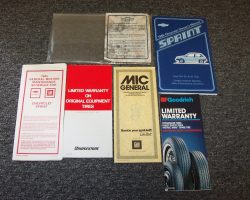 1985 Chevrolet Sprint Owner's Manual Set