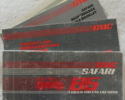 1985 GMC Safari Owner's Manual Set