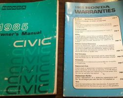 1985 Honda Civic Owner's Manual Set